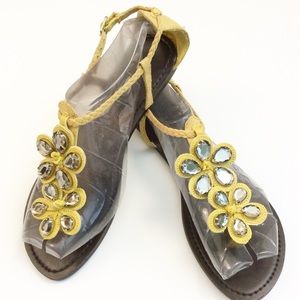 Steve Madden Girl Strappy Rhinestone Thong Sandal